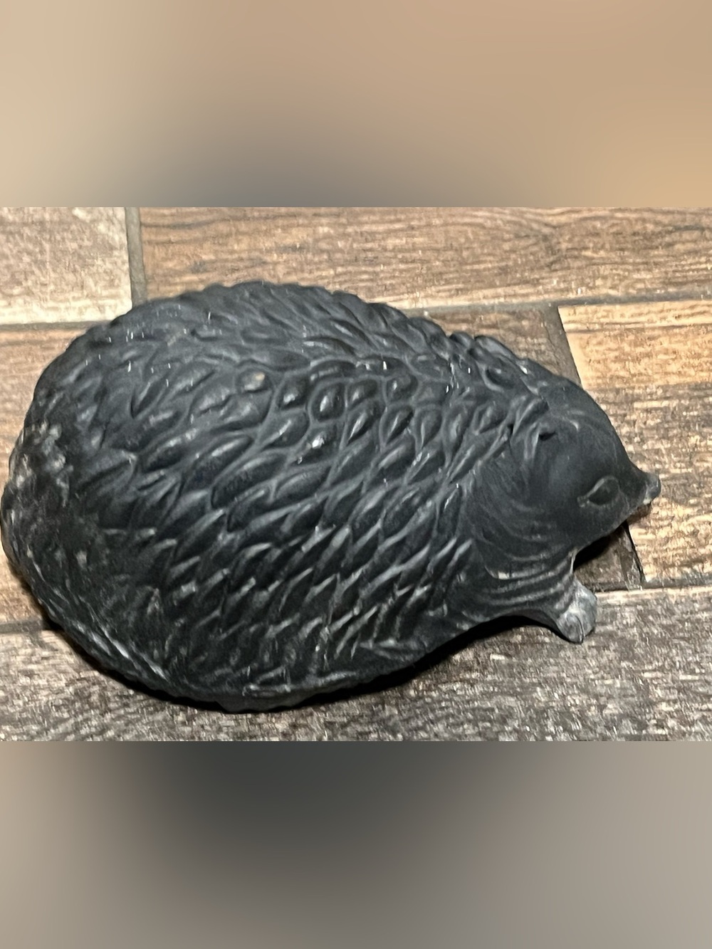 John Wright cast iron Black Hedgehog doorstop